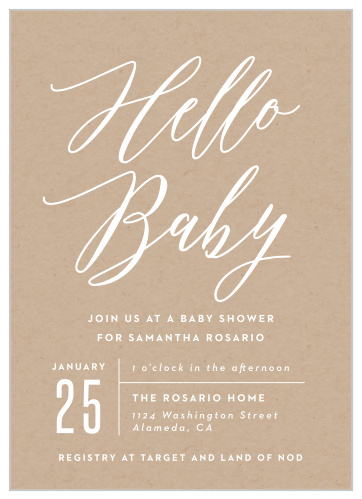 Our Kraft Shower Baby Shower Invitations are perfect for gathering your close friends and family together to celebrate your bundle of joy on the way. 