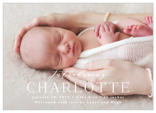 Our Pint Sized Birth Announcements broadcast to the world that your little one has arrived.