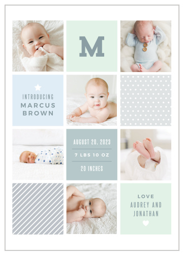 Baby infographics Peque\u00f1os pajaritos baby animated Video card Newborn Announcement Anuncio bebe recien nacido little birds