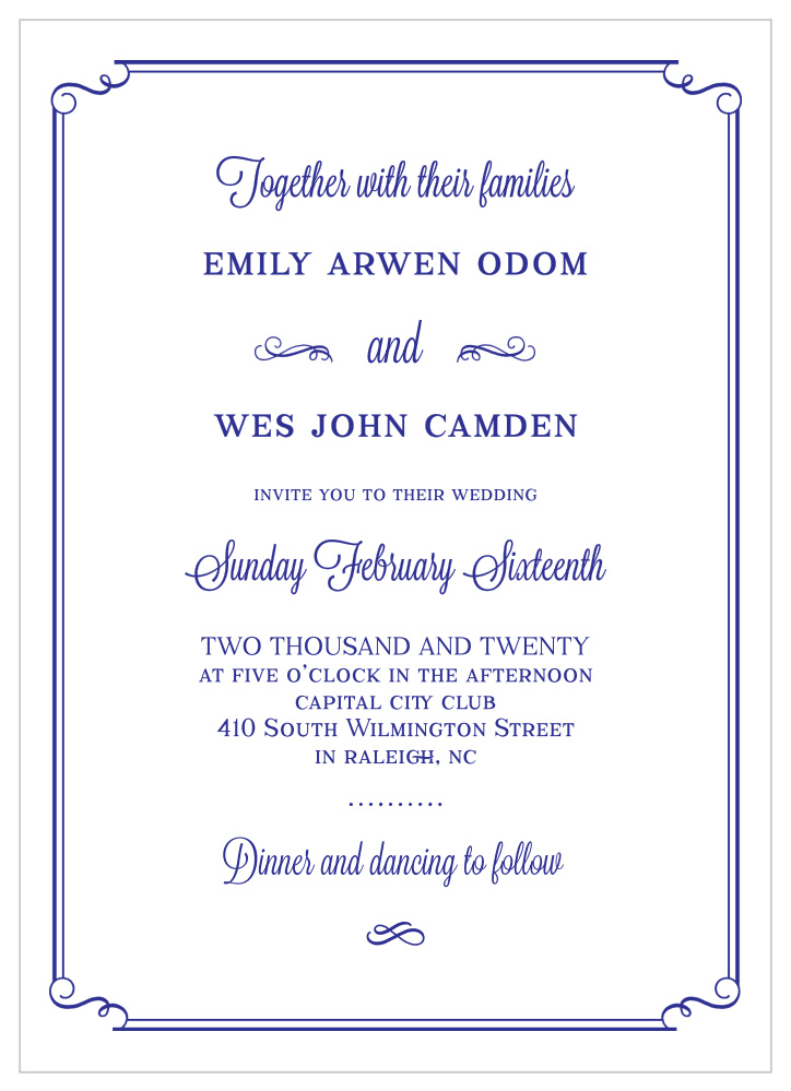 Handwritten Deco Wedding Invitations by Basic Invite