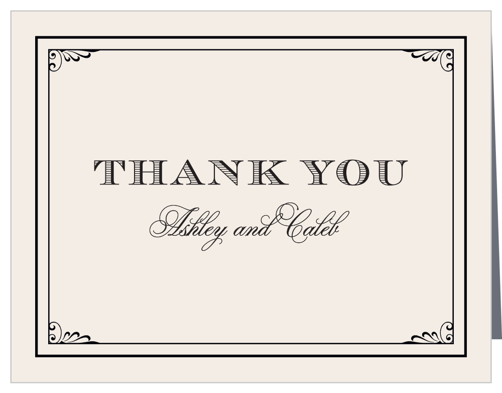 Grand Victorian Thank You Cards by Basic Invite