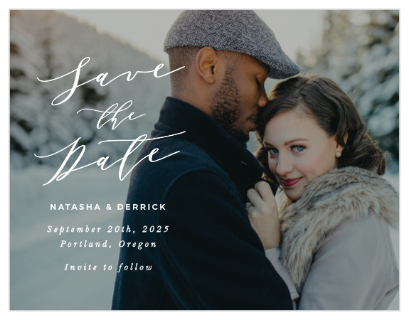 Our Passionate Forever Save the Date Cards are sure to have family and friends marking their calendars for your wedding day.