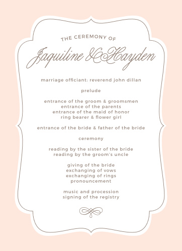 wedding programs match your colors style free basic invite