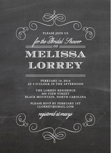 fancy chalkboard bridal shower invitations by basic invites chalkboard bridal shower invitations
