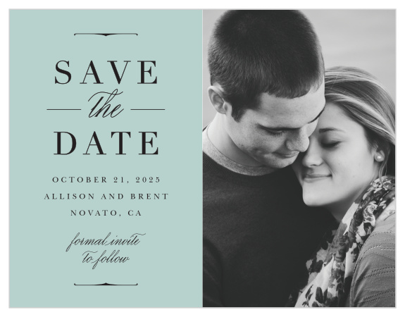 Announce your biggest news with our Vintage Elegance Save the Date Cards!