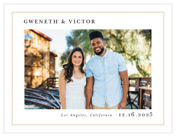 Family and friends will be rushing to their calendars to pencil in your wedding date when they see the look of our Forever Photo Save the Date Cards.  