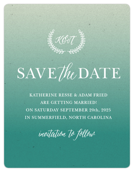 Announce your upcoming wedding with the Rustic Ombre Save-the-Date Cards from the Crafty Pie Collection at Basic Invite