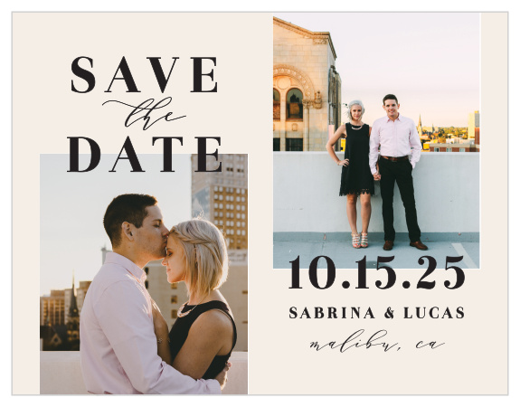 Family and friends are sure to mark their calendars for your special day with our Cutest Couple Save the Date Cards.