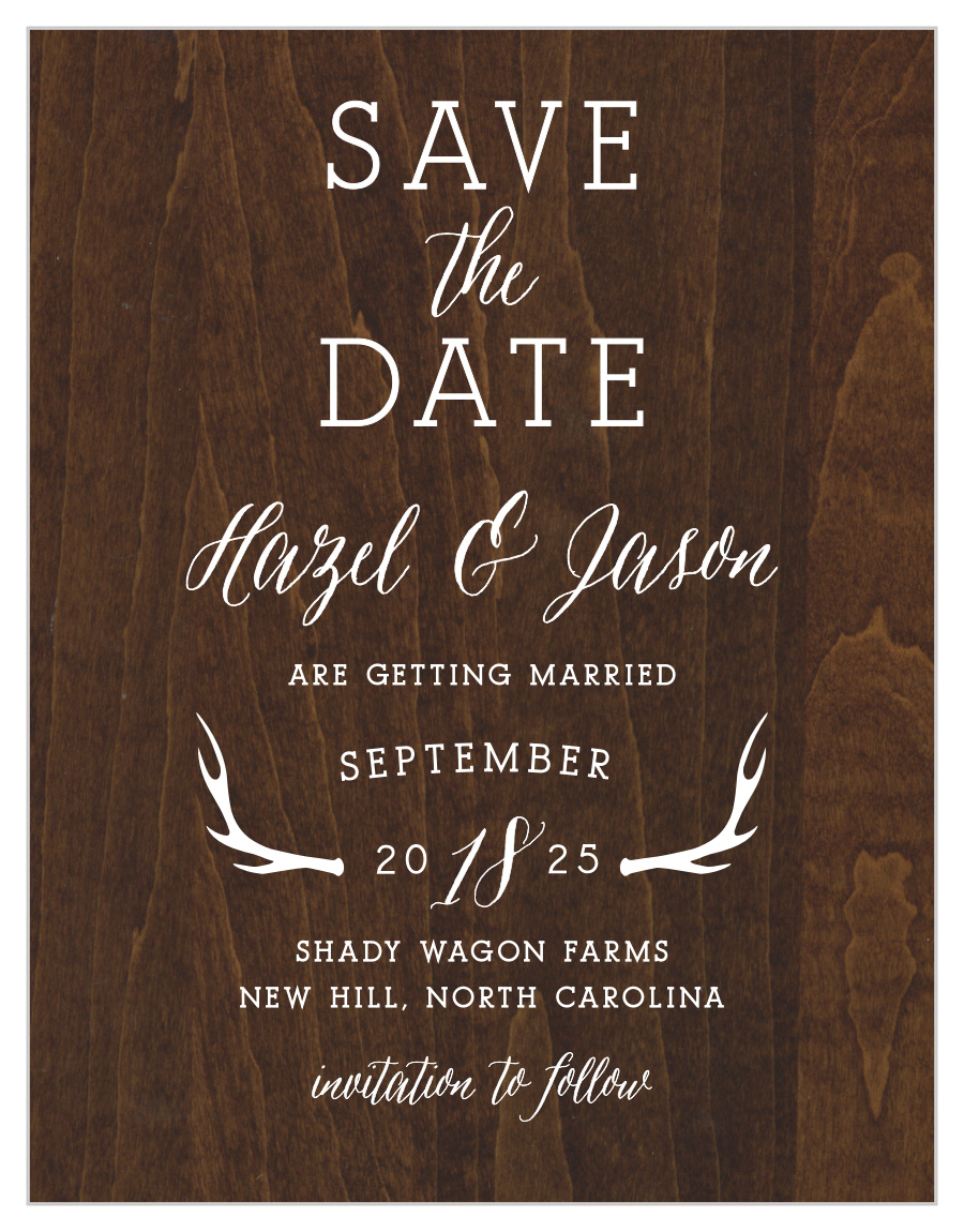 Rustic Wood Save The Date Magnets By Basic Invite