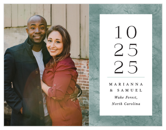 Announce the big day in style with our Formal Ticket Save the Date Cards.