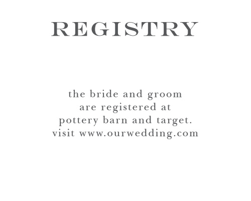 Customizable Wedding Registry Cards By Basic Invite