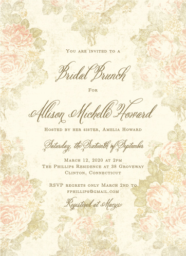 Romantic Vintage Wedding Invitations By Basic Invite