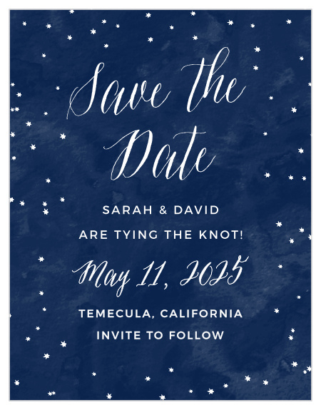 Beautiful Night Save The Date Cards By Basic Invite