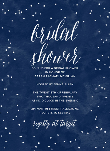 under the stars bridal shower invitations by basic invite