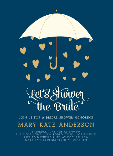 umbrella bridal shower invitations match your color style free
