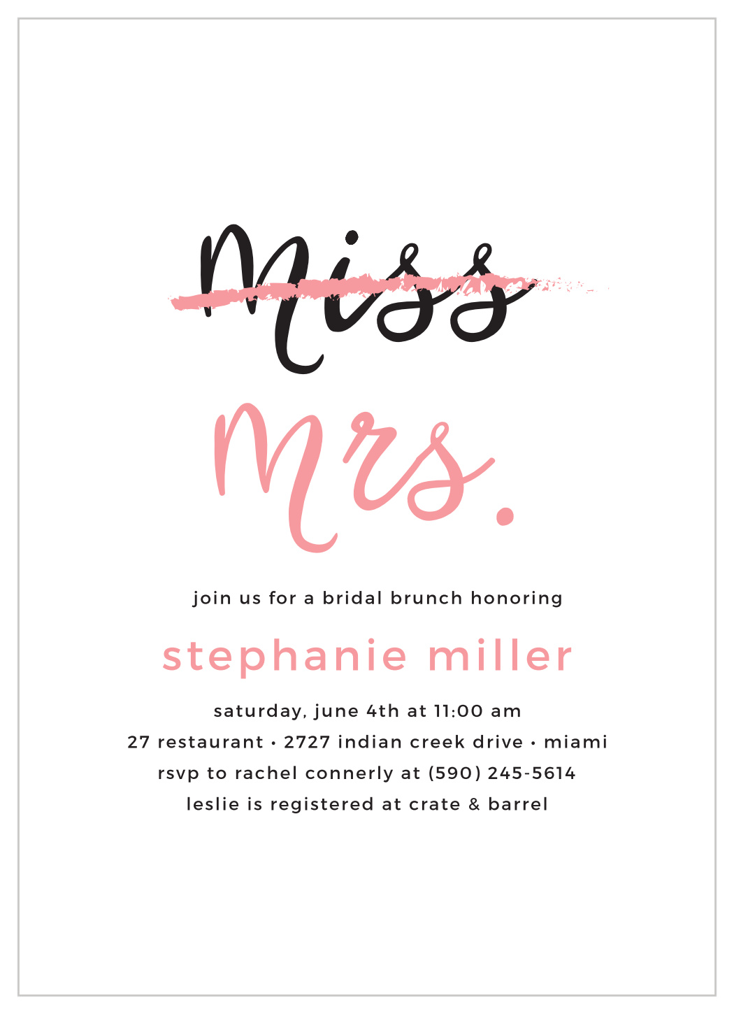 Download Miss to Mrs. Bridal Shower Invitations by Basic Invite