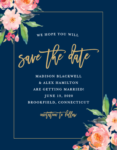 save the date cards match your colors style free basic invite
