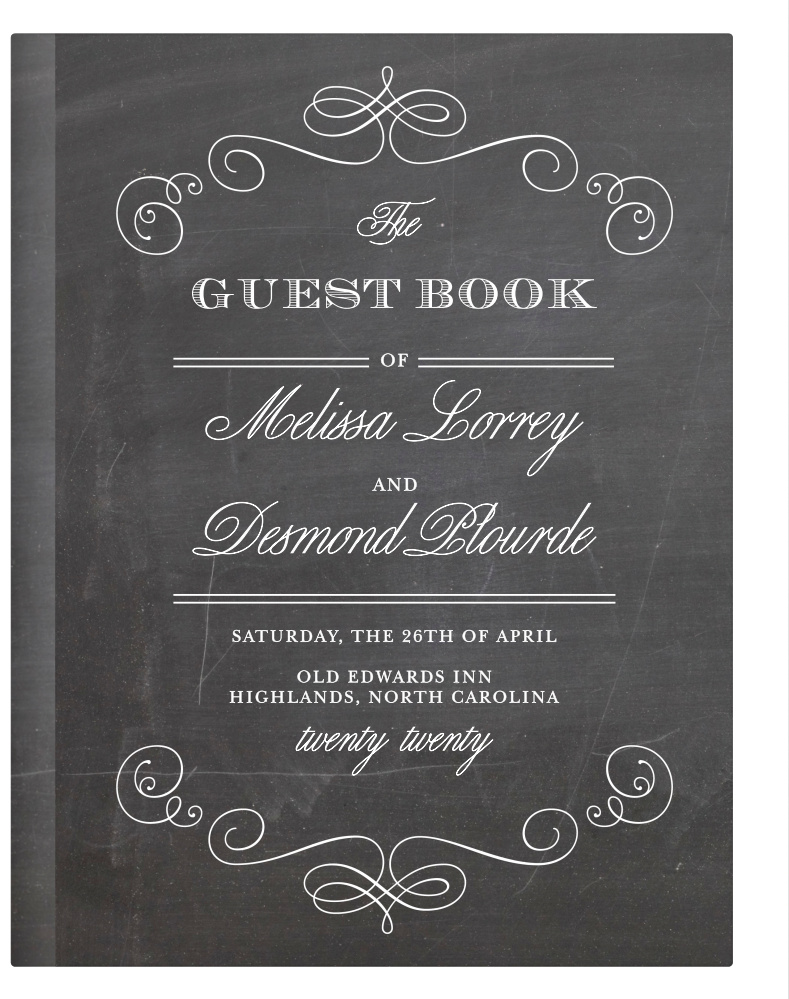 Fancy Chalkboard Guest Book