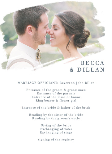 Wedding Programs Match Your Colors Style Free Basic Invite