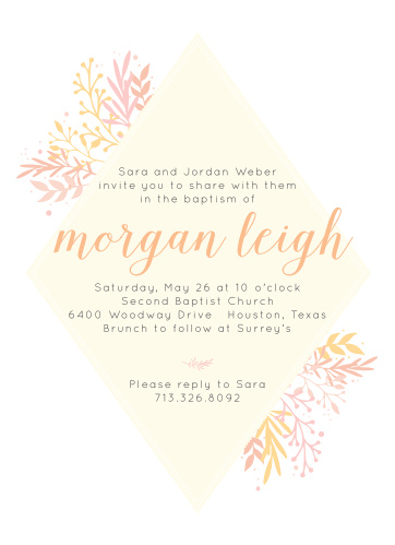 girl baptism invitations girl