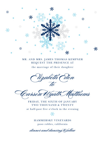 Winter Wedding Invitations Match Your Color Style Free