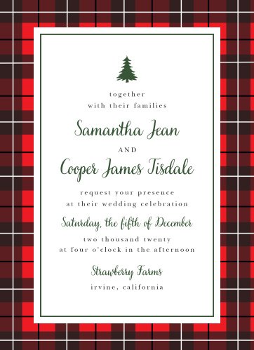 Christmas Wedding Invitations Match Your Color Style Free