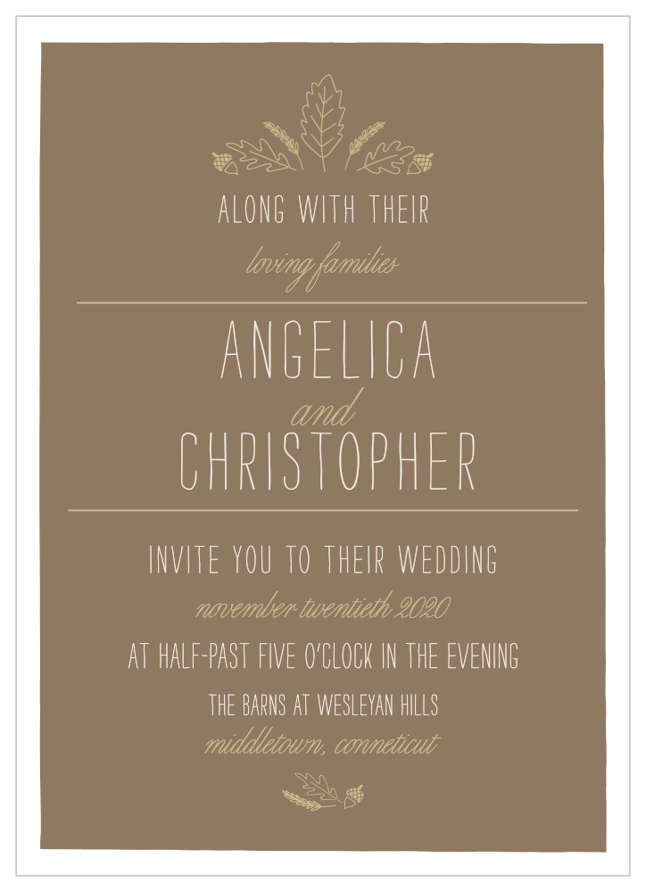 Elegant Autumn Wedding Invitations By Basic Invite