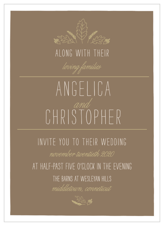 Autumn Wedding Invitations Match Your Color Style Free