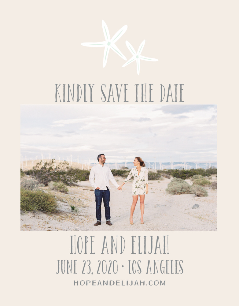 Starfish Beach Save The Date Magnets By Basic Invite