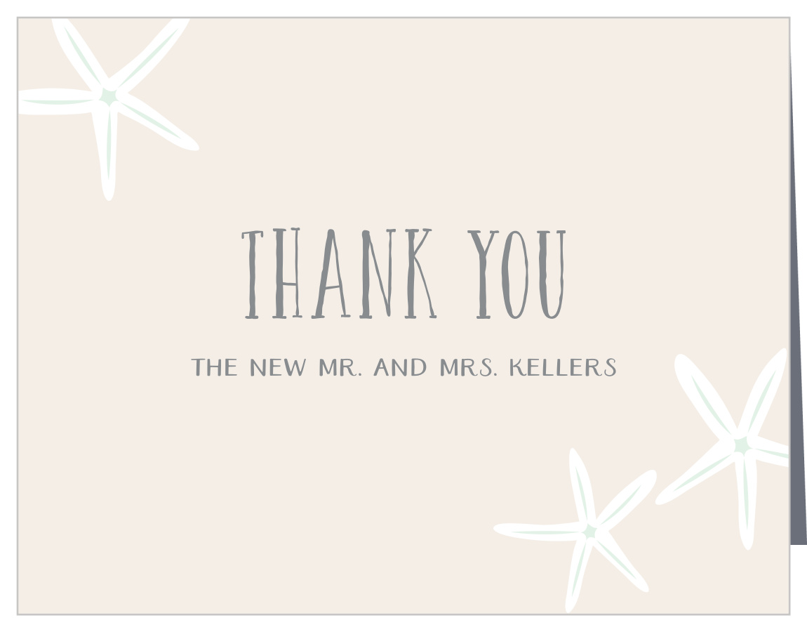 Starfish Beach Wedding Thank You Cards by Basic Invite