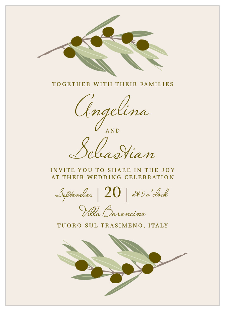 Italian Destination Wedding Invitations Olive De Toscane By