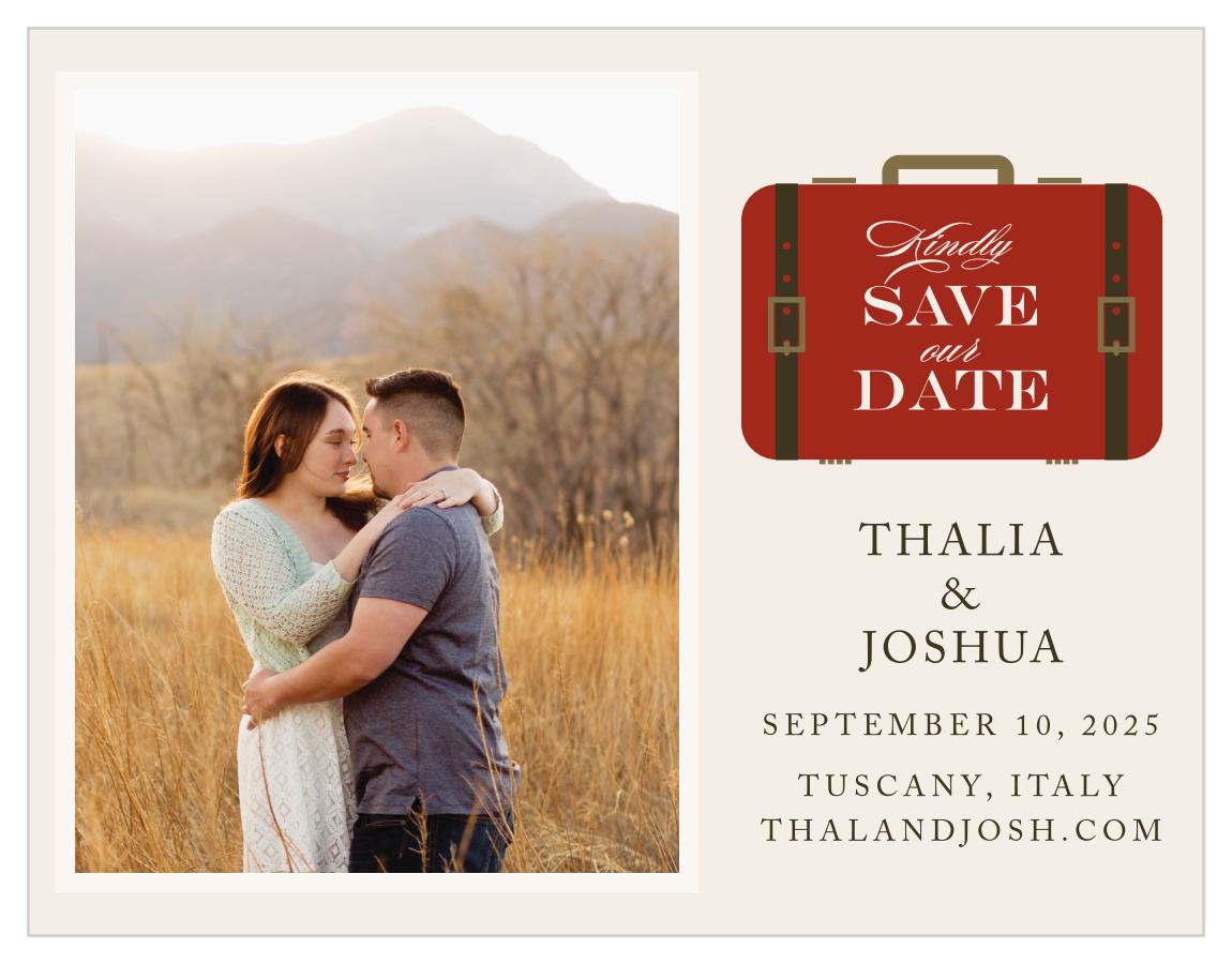 Lavish Luggage Save The Date Magnets By Basic Invite