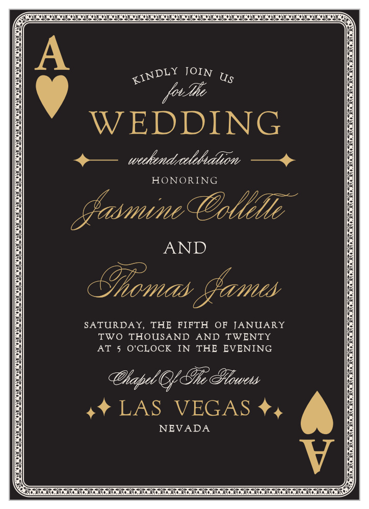 75 Personalised Destination Las Vegas Wedding Invitations Invites! 