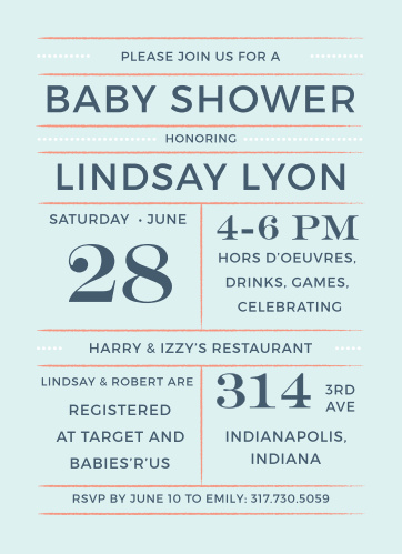 baby shower invitations for boys basic invite