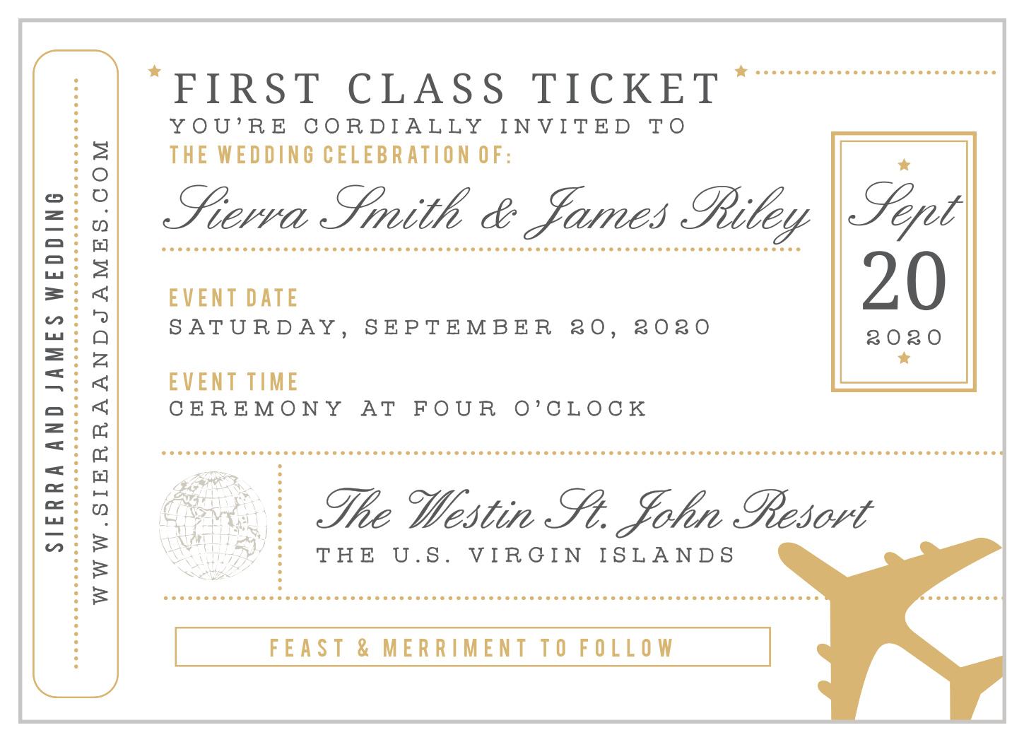 Bon Voyage Foil Wedding Invitations By Basic Invite