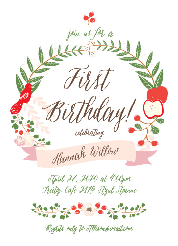 floral birthday invitations match