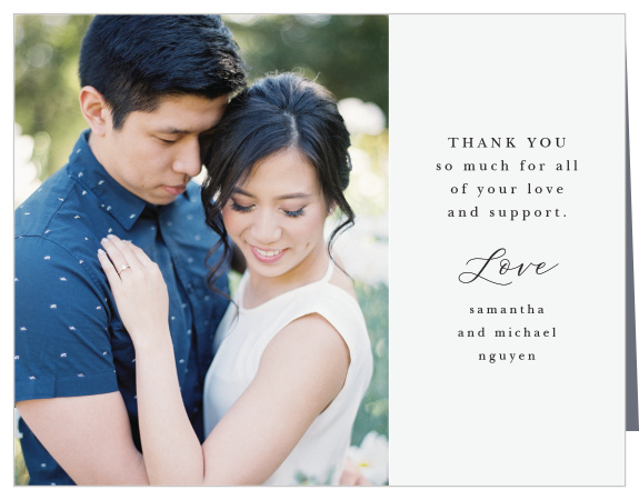 Black & Red Swirl Deco Personalized Wedding Thank You Cards Black & Red Swirl Deco Personalized Wedding Thank You Cards