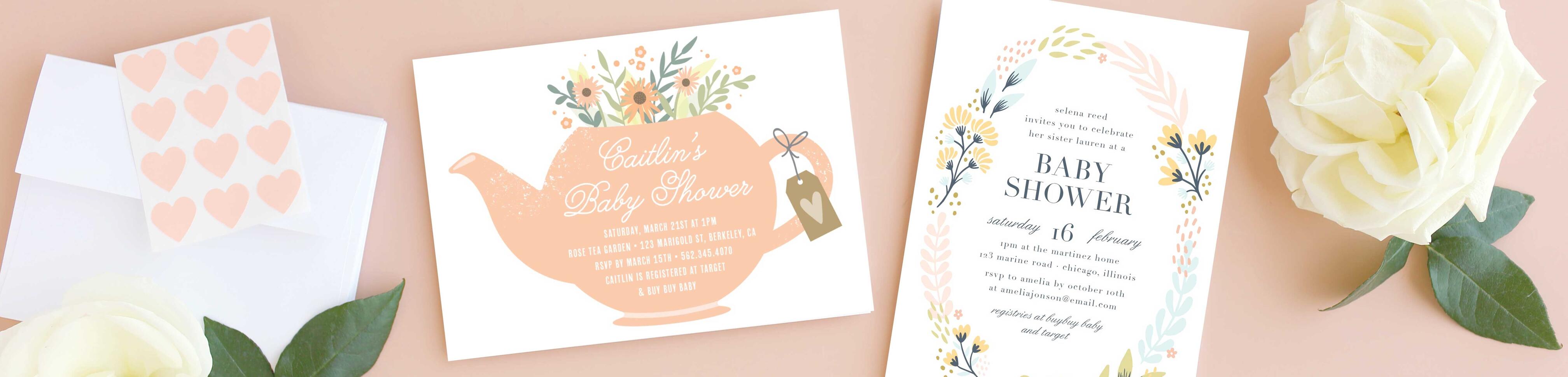 Baby Shower Invitations For Twins Basic Invite