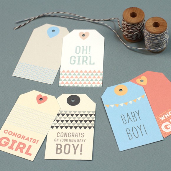New Baby Gift Tags Printable By Basic Invite