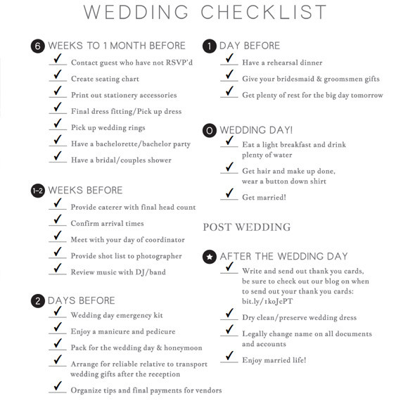 Wedding Checklist Printable By Basic Invite