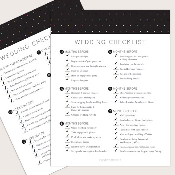 wedding checklist printable by basic invite